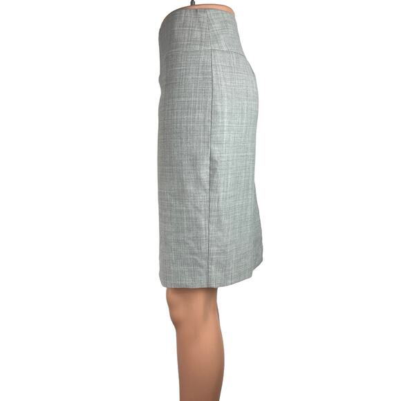 Express Design Studio Gray Straight Pencil Knee Length Career Office Skirt Sz 2 - Picture 2 of 5